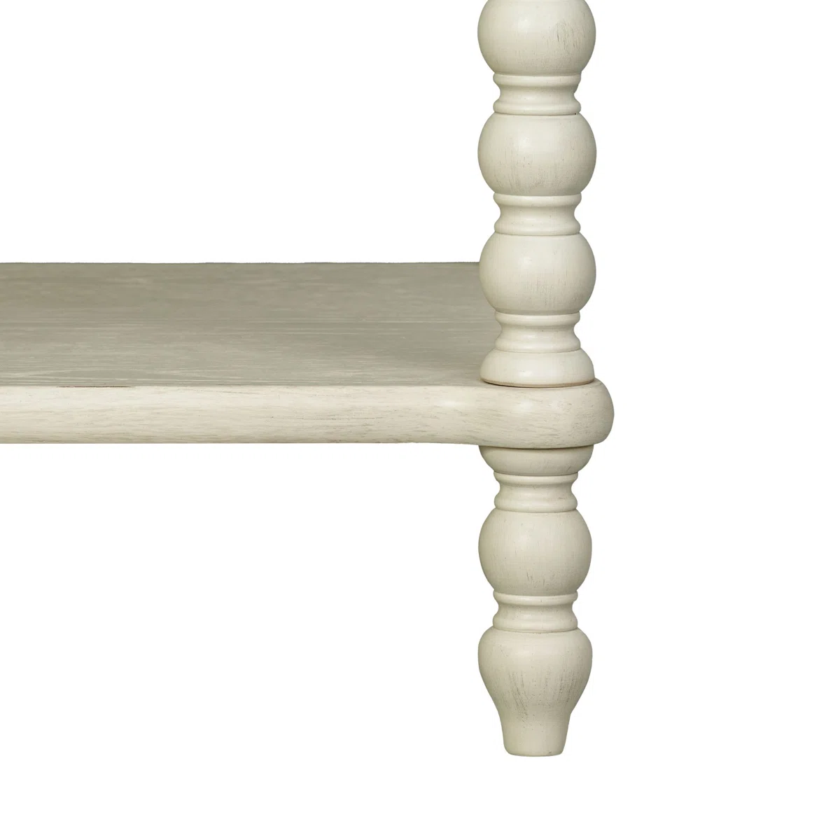 Beckett Large Turned Wood Spindle Nightstand with Drawer and Shelf