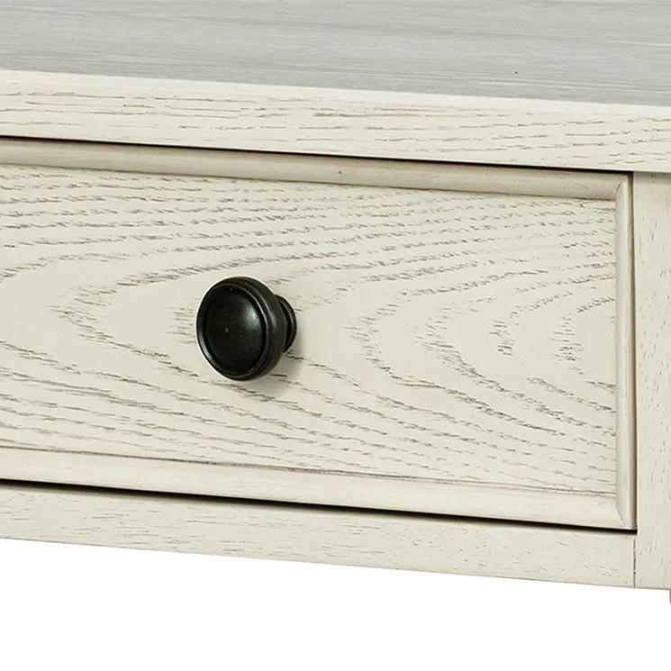 Beckett Large Turned Wood Spindle Nightstand with Drawer and Shelf