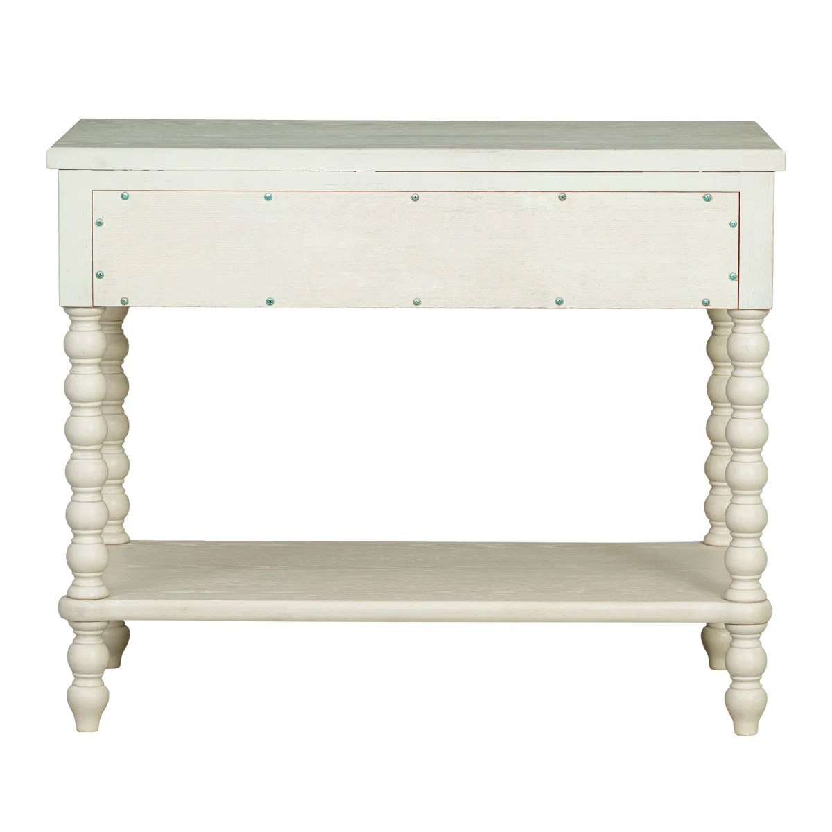 Beckett Large Turned Wood Spindle Nightstand with Drawer and Shelf